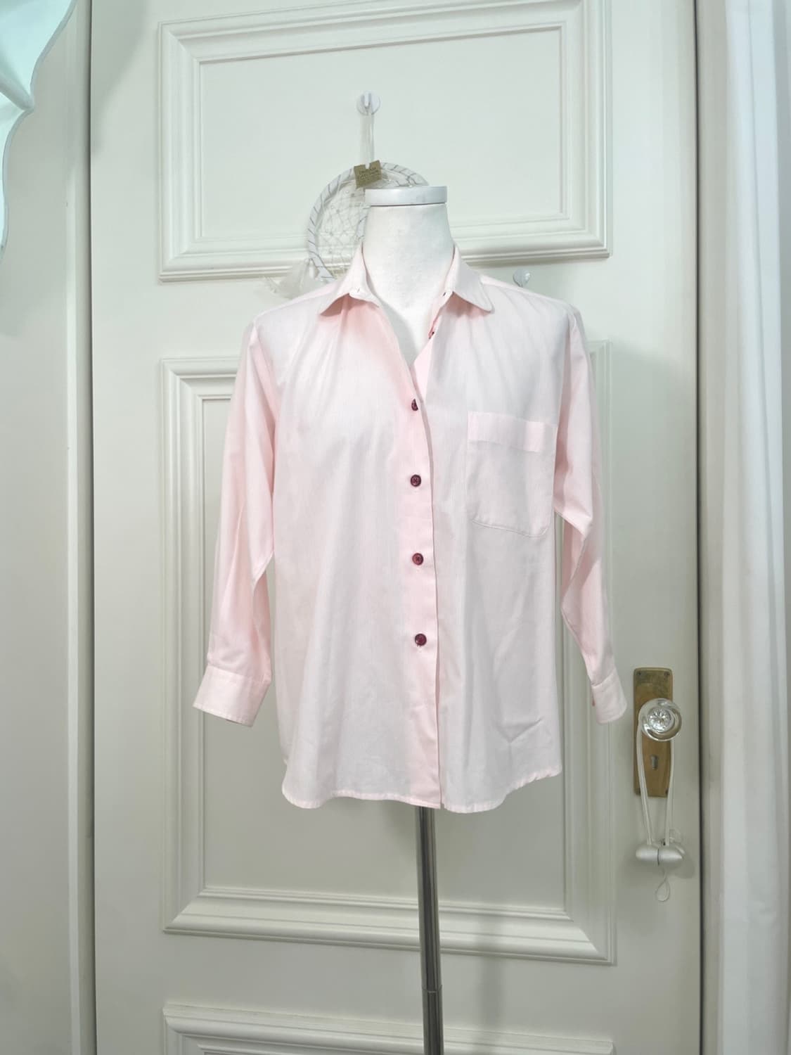 coral basic cute spring shirt 상품이미지1