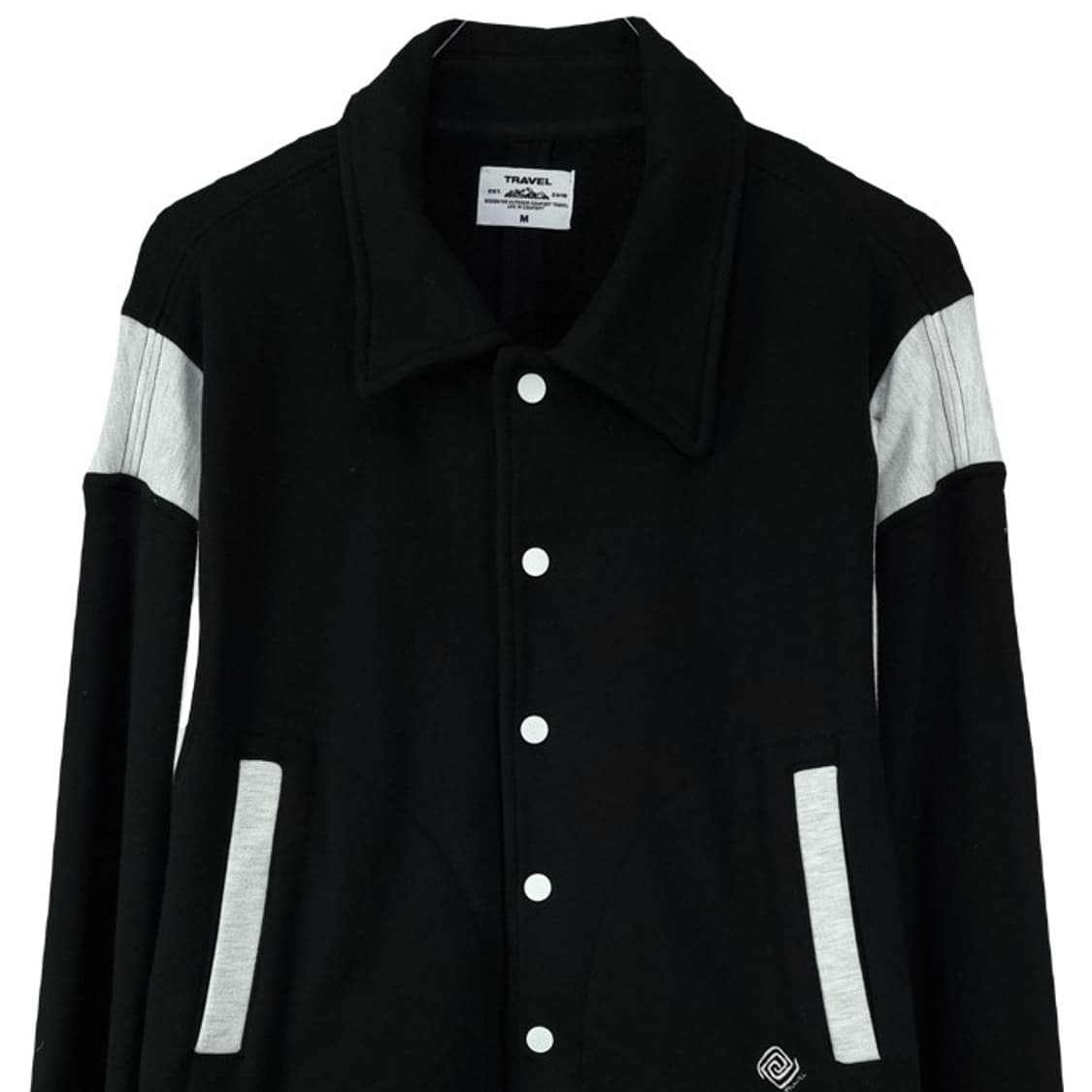 [트래블] 오버핏 스웻 바시티 자켓 블랙 M19246 상품이미지4