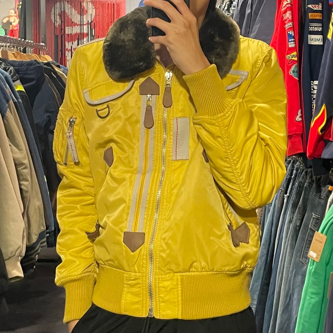 [IM] Vtg 빈티지 옐로우 ma-1자켓 상품이미지3