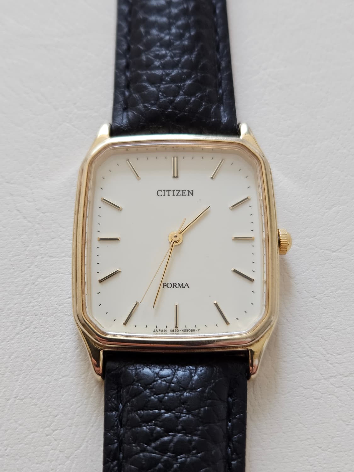 빈티지 시티즌 포르마 금장 가죽 시계 상품이미지3