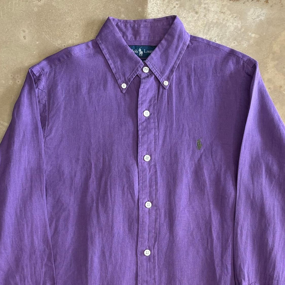 M 폴로랄프로렌 퍼플 린넨 셔츠 상품이미지1