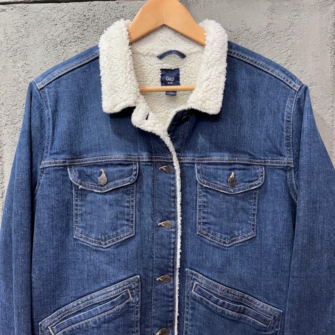 갭 GAP 우먼스 쉐르파 데님 트러커 자켓 (M)   상품이미지2