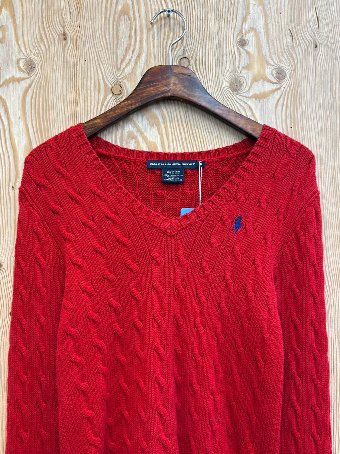 랄프로렌 스포츠 브이넥 케이블 니트 상품이미지2