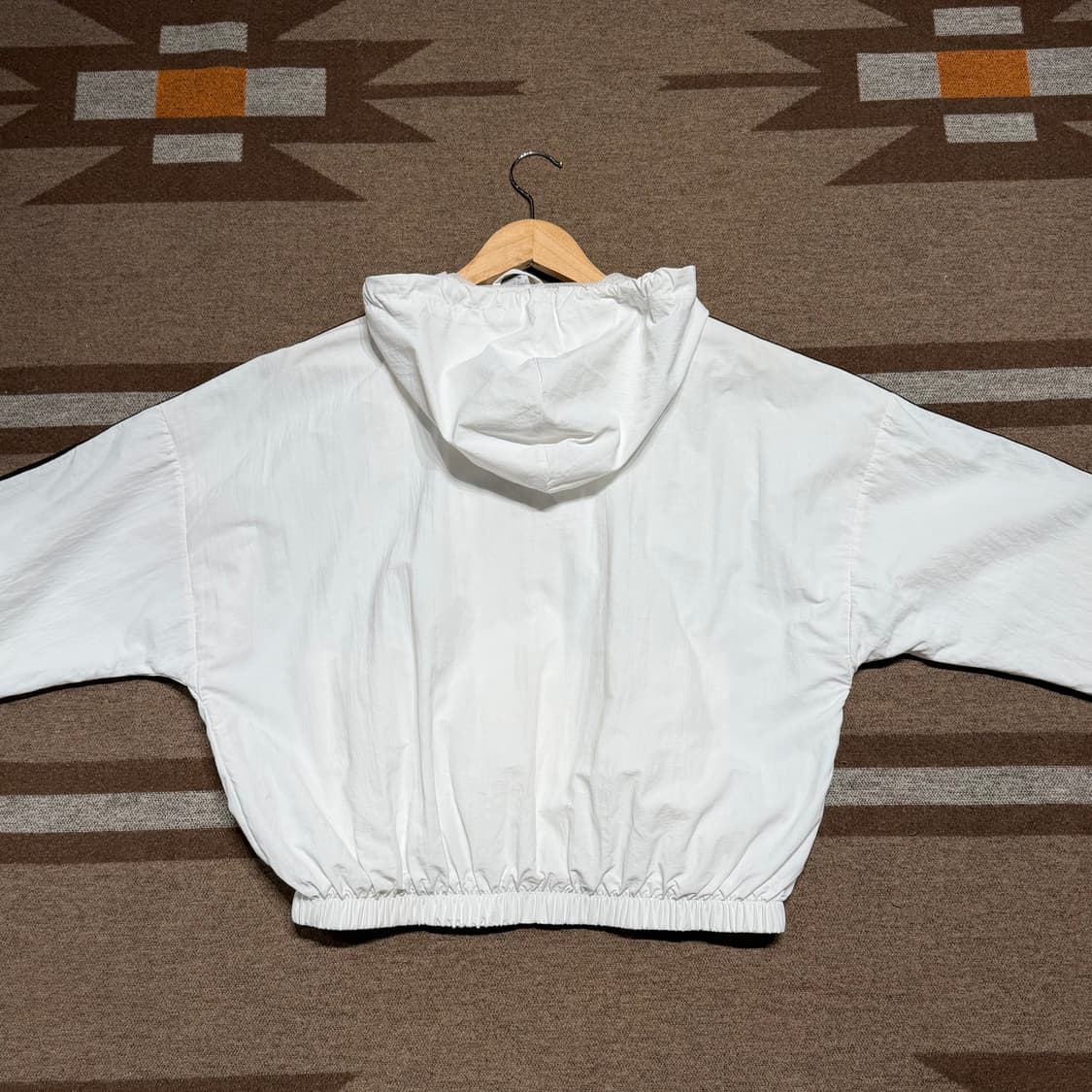 아디다스 여성 크롭 바람막이 L 화이트 상품이미지4