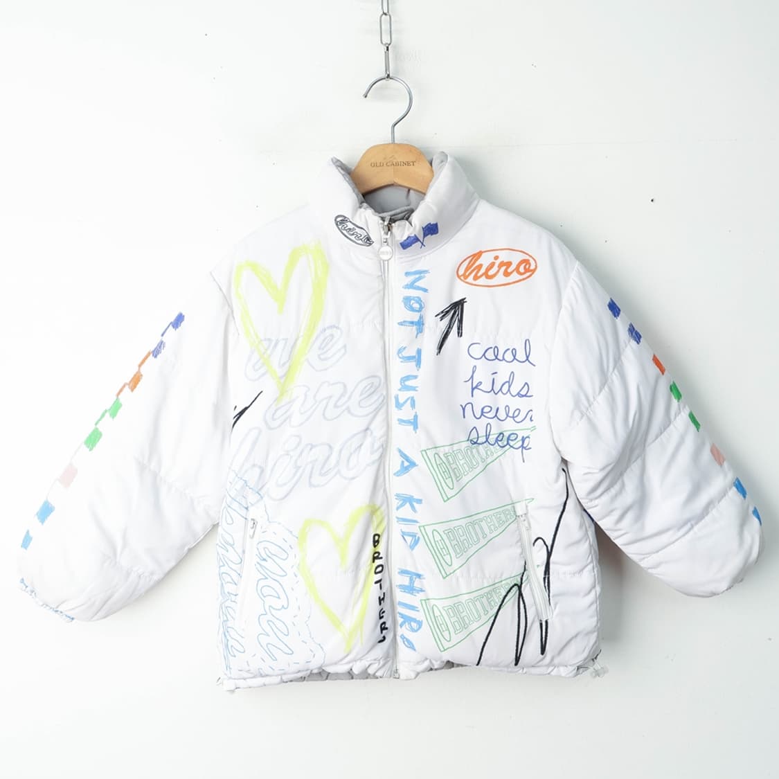 130/키즈 HIRO 히로 리버시블 드로잉 다운 패딩 상품이미지1