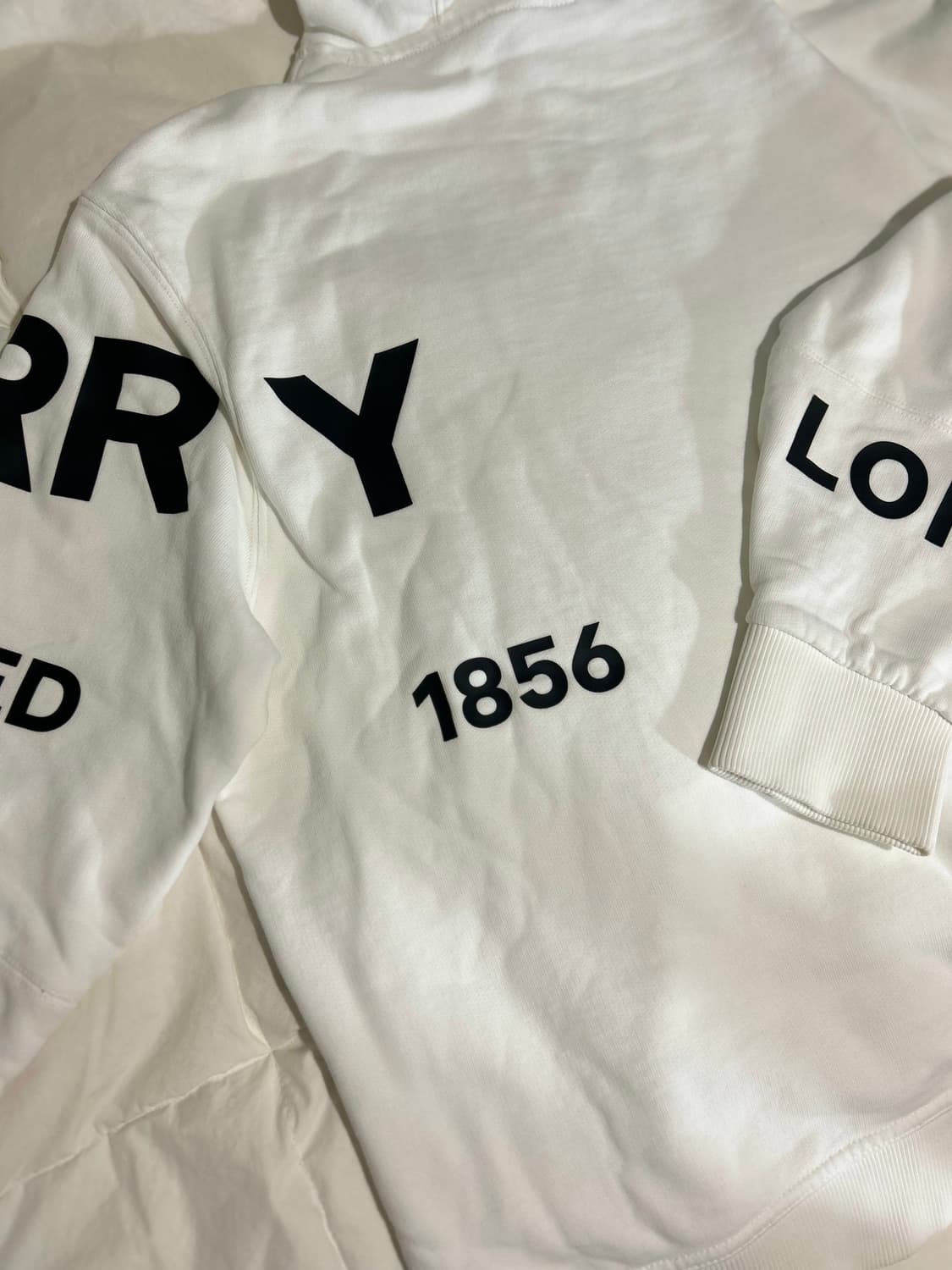 버버리 호스페리 프린트 코튼 후드 화이트 상품이미지2