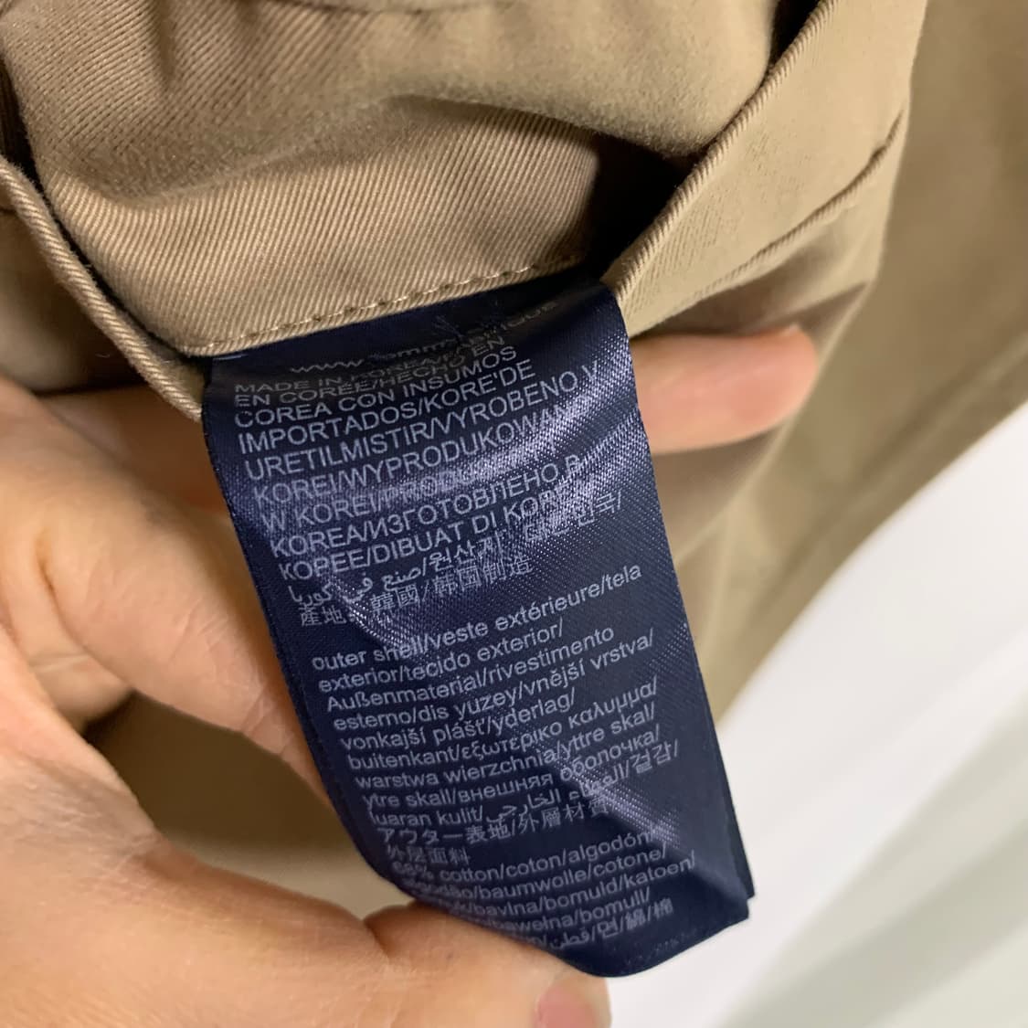 타미힐피거 빈티지 베이지 트렌치 싱글버튼 코트 자켓 여성 L 상품이미지6