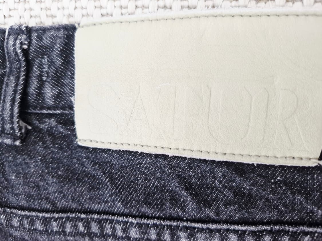 세터 원턱 블랙 데님팬츠 M 상품이미지5