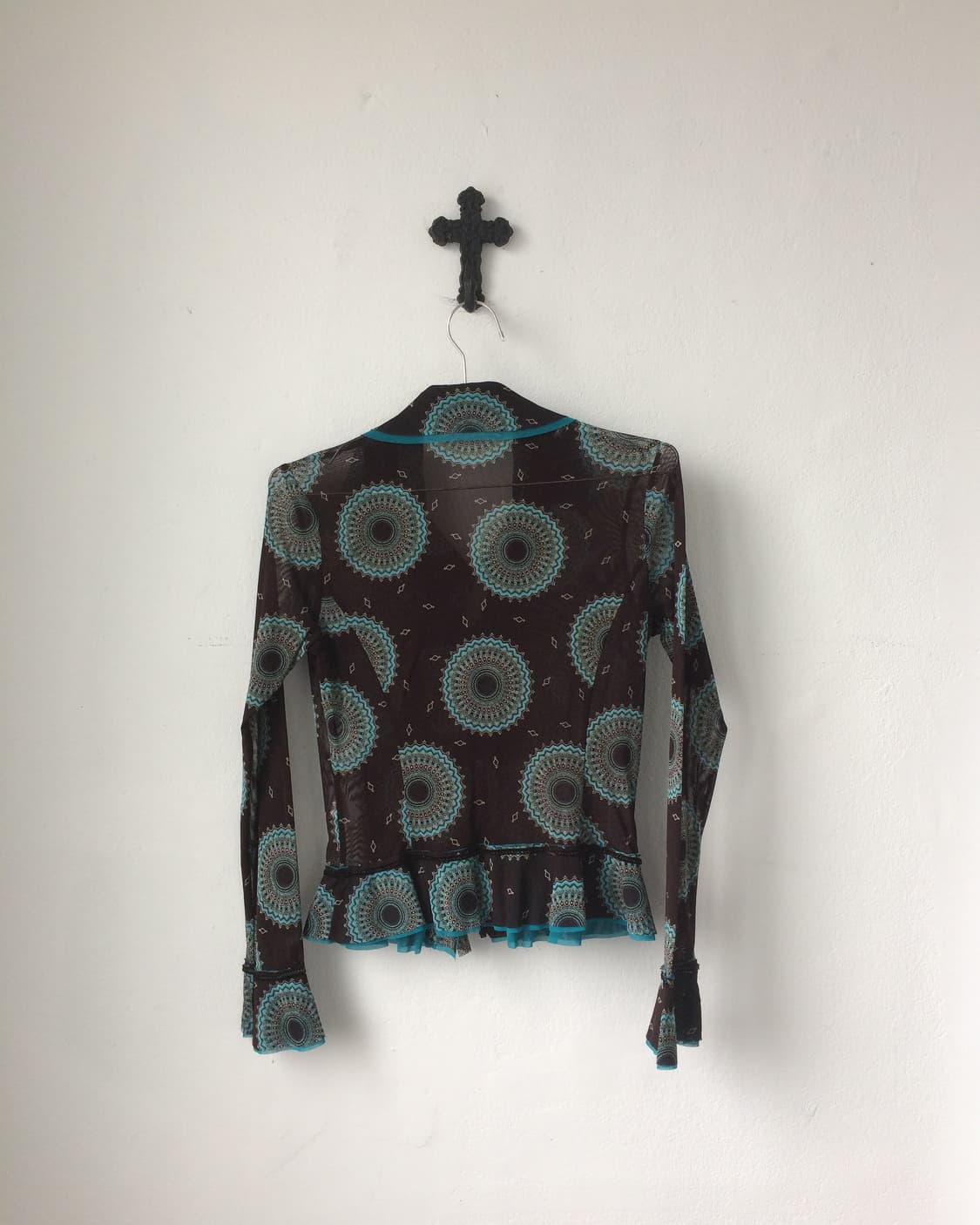 Hiroko koshino pattern mesh cardigan 상품이미지3