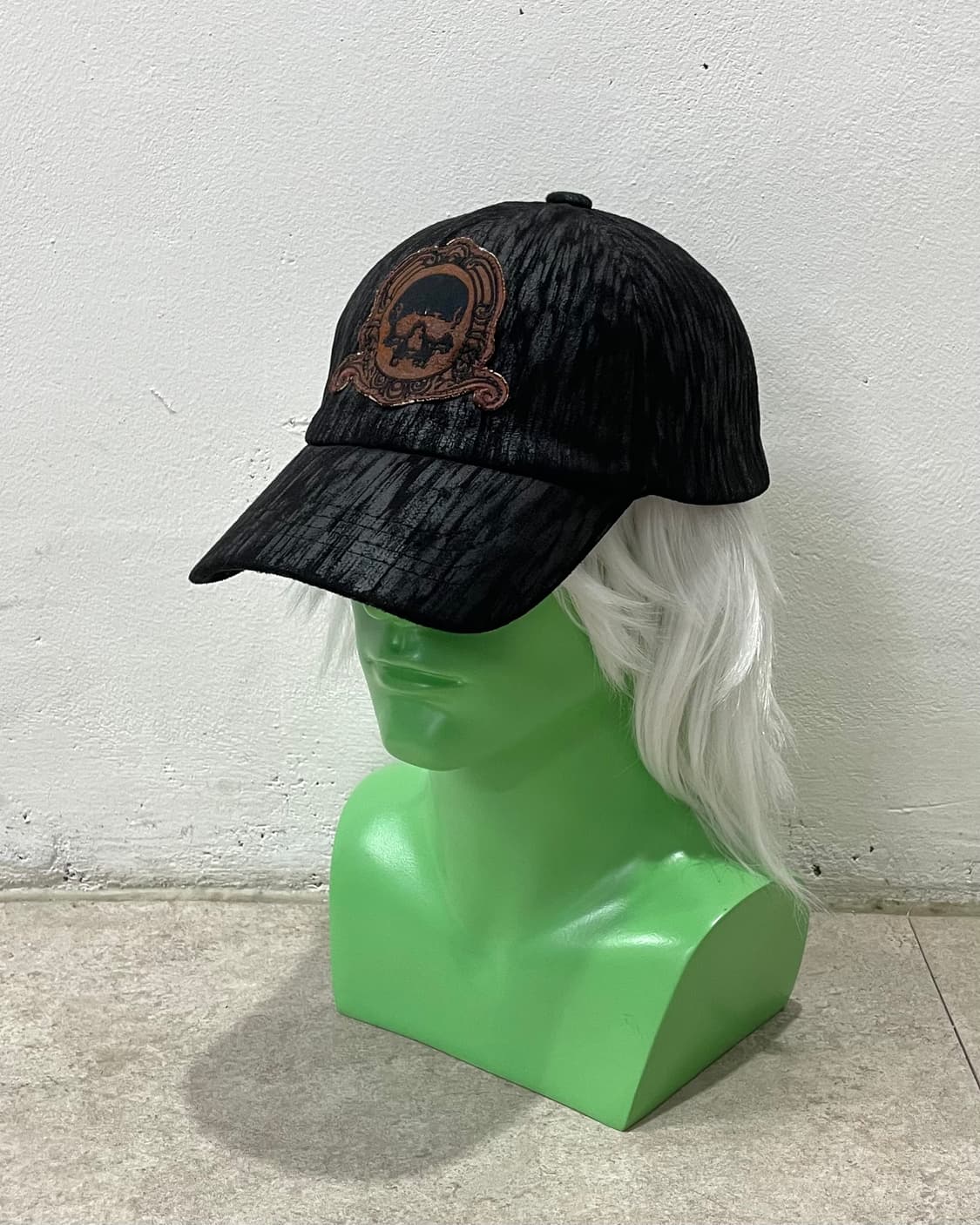 Skull Crack Black Cap Hat 상품이미지1
