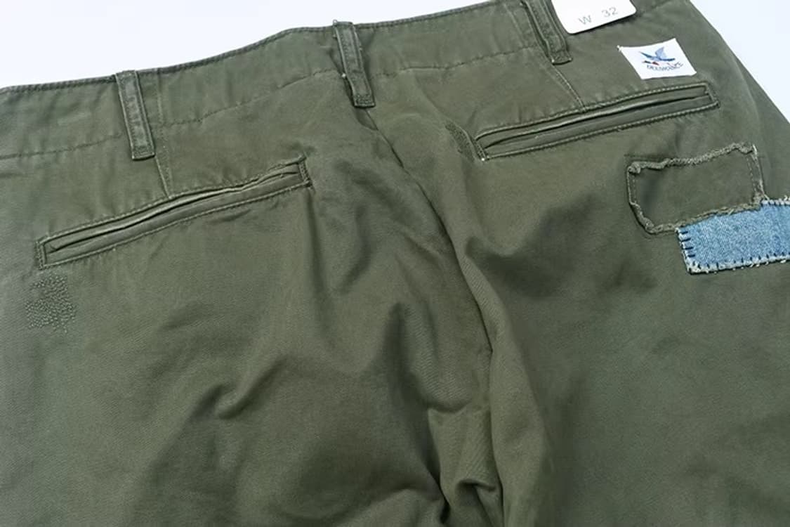 ️️️♦️ COZY / 러기드 코튼 패치워크 빈티지 치노 와이드 팬츠 상품이미지9