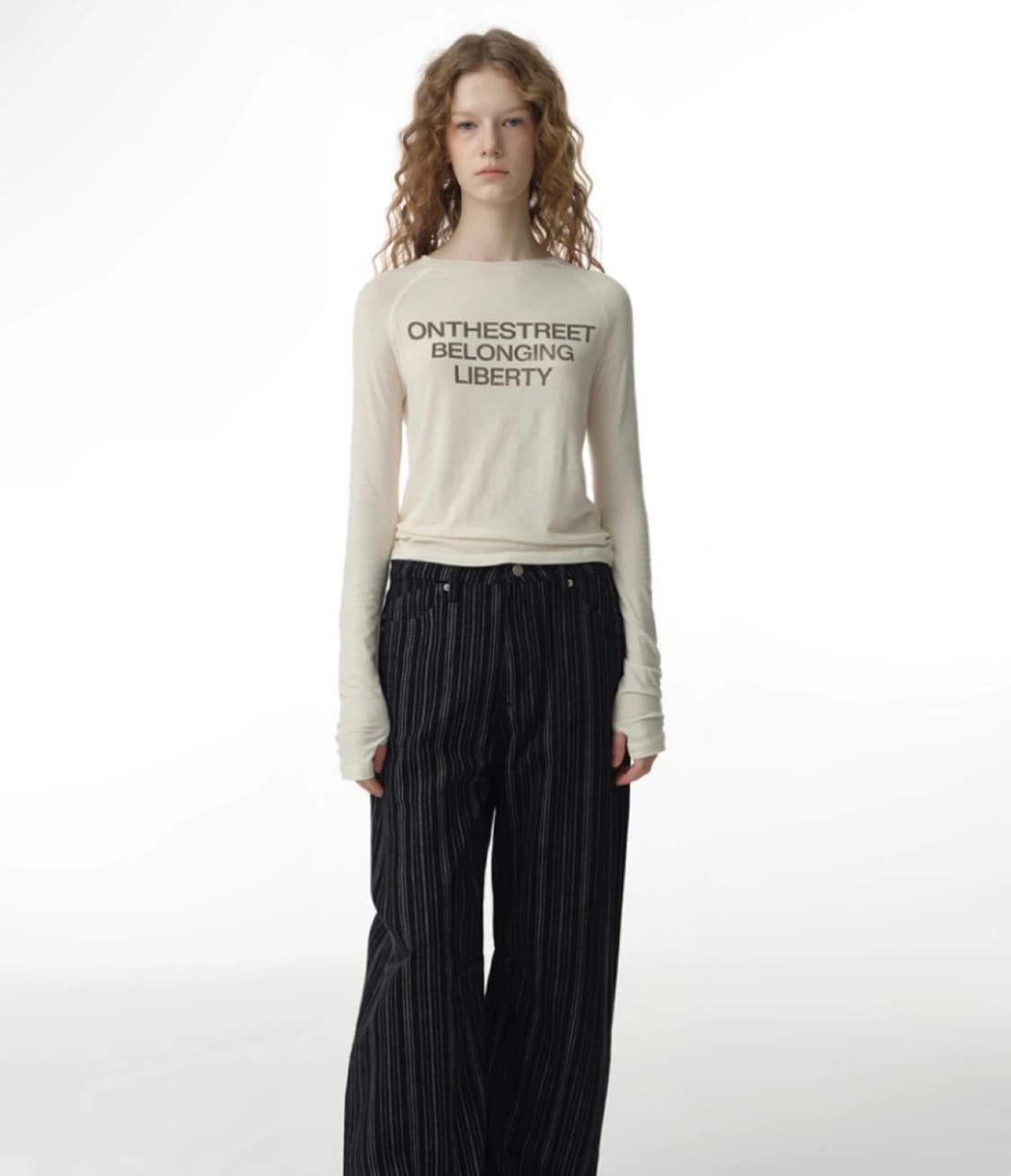 밀로 우먼 래글런 티셔츠 [크림] 상품이미지4