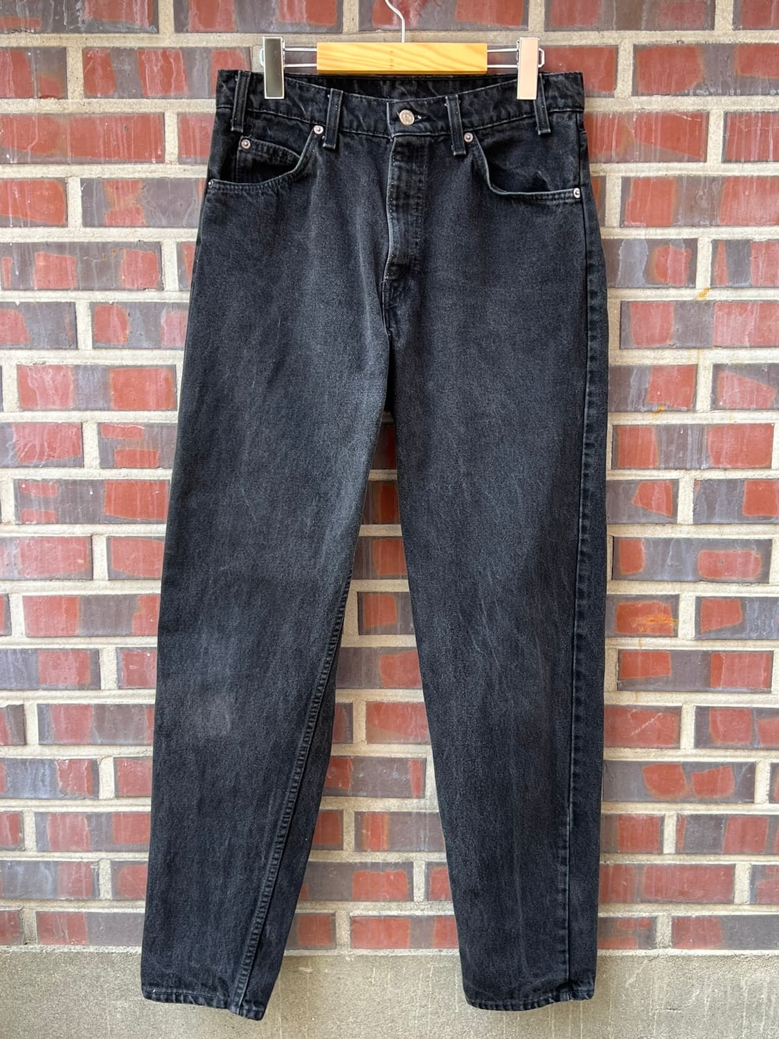 90's [32x32] 리바이스 550 USA 오렌지탭 블랙 데님 팬츠 상품이미지1