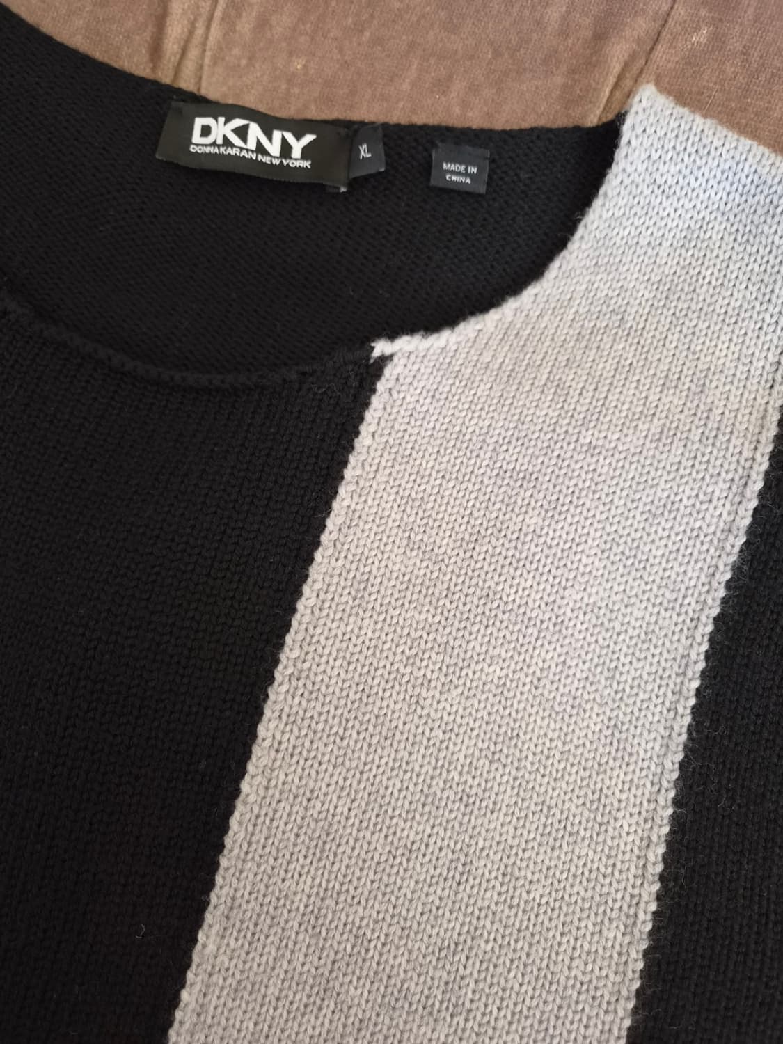 DKNY 남성(여성가능) 루즈핏배색울니트 XL사이즈 상품이미지7