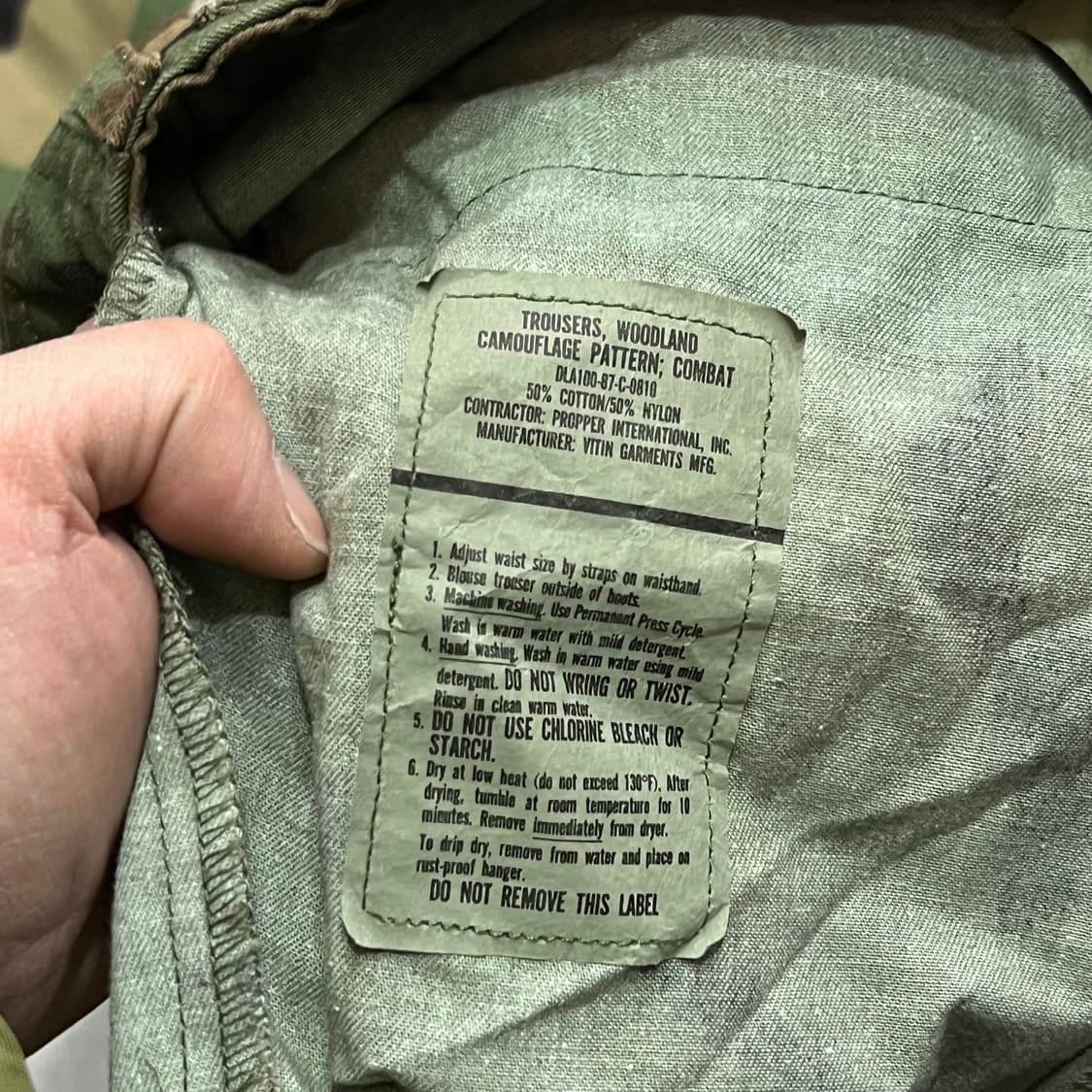  80s 오리지날 우드랜드 카모 트라우저 y15287 상품이미지8