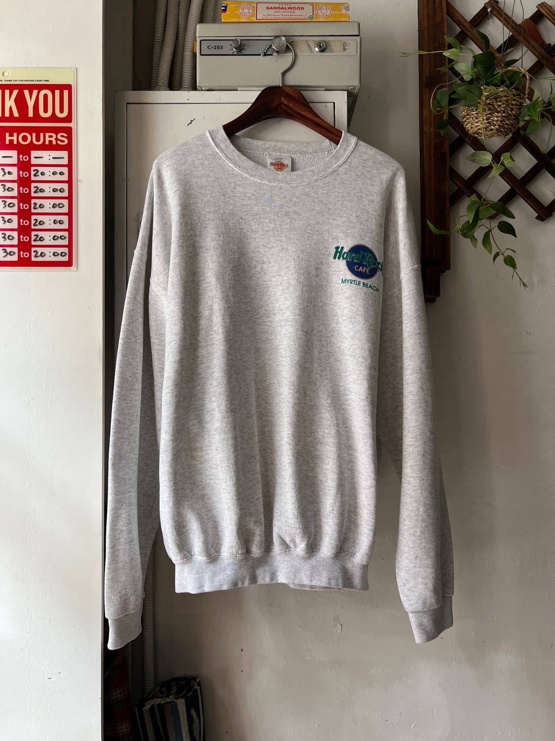 [XL]90's 하드락카페 Made in USA 로큰롤 캠페인 스웻셔츠 상품이미지3