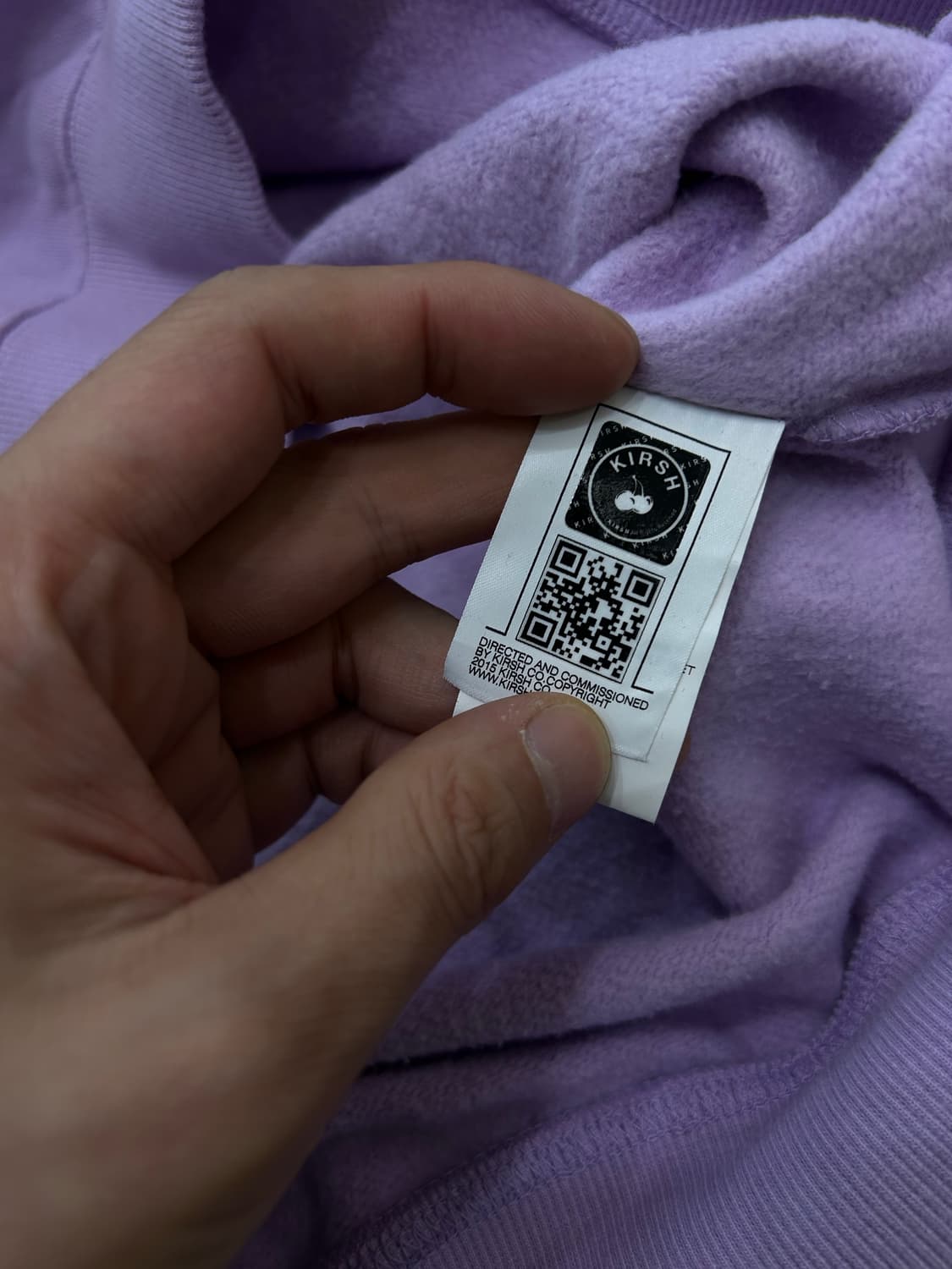 [1]키르시 빅로고 오버핏 맨투맨/기모/라벤더 상품이미지6