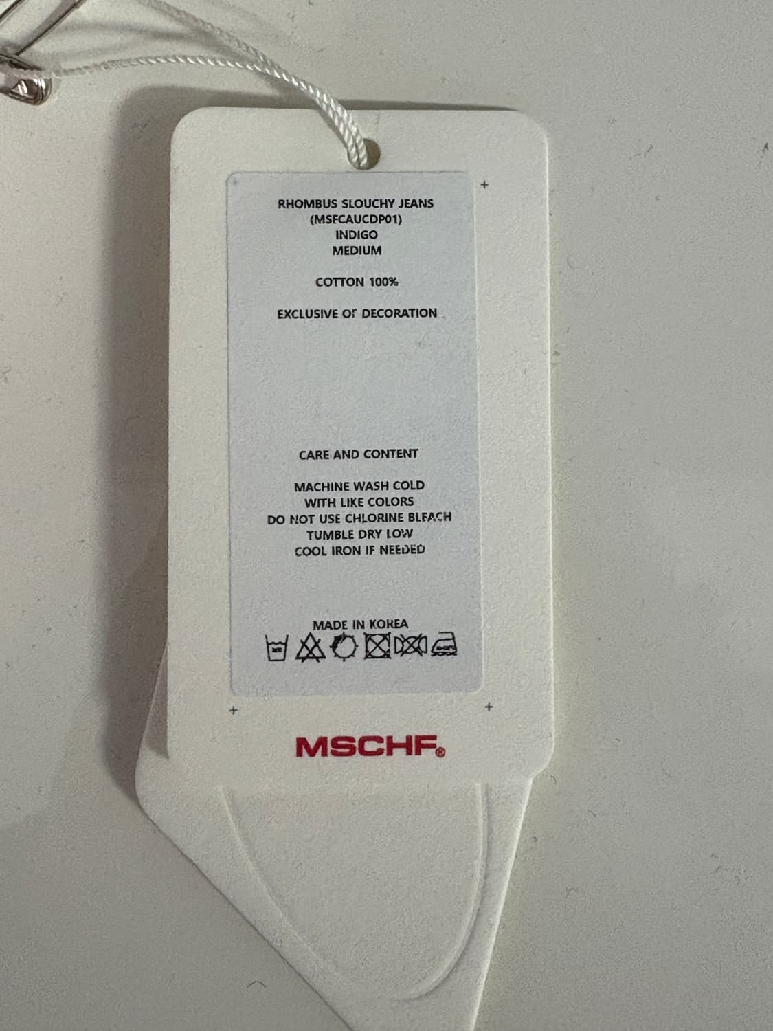 미스치프 RHOMBUS SLOUCHY JEANS 롬버스 바지 데님 팬츠 상품이미지7