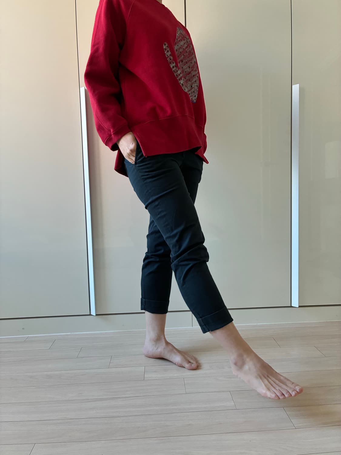 프라다 네이비 카프리? 7부? 팬츠 상품이미지2