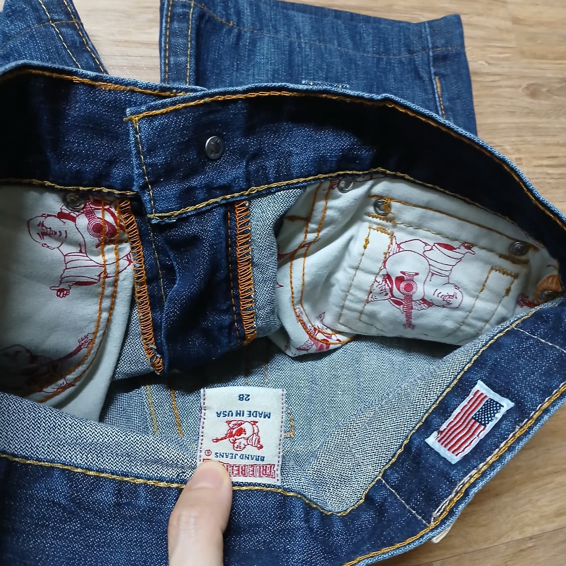 TR 트루릴리전 반바지 스티치 청바지 쇼츠 반바지 29인치 상품이미지8