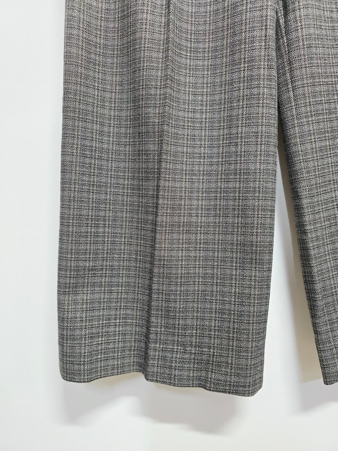 Line에디션 체크 패턴 와이드 팬츠 상품이미지3