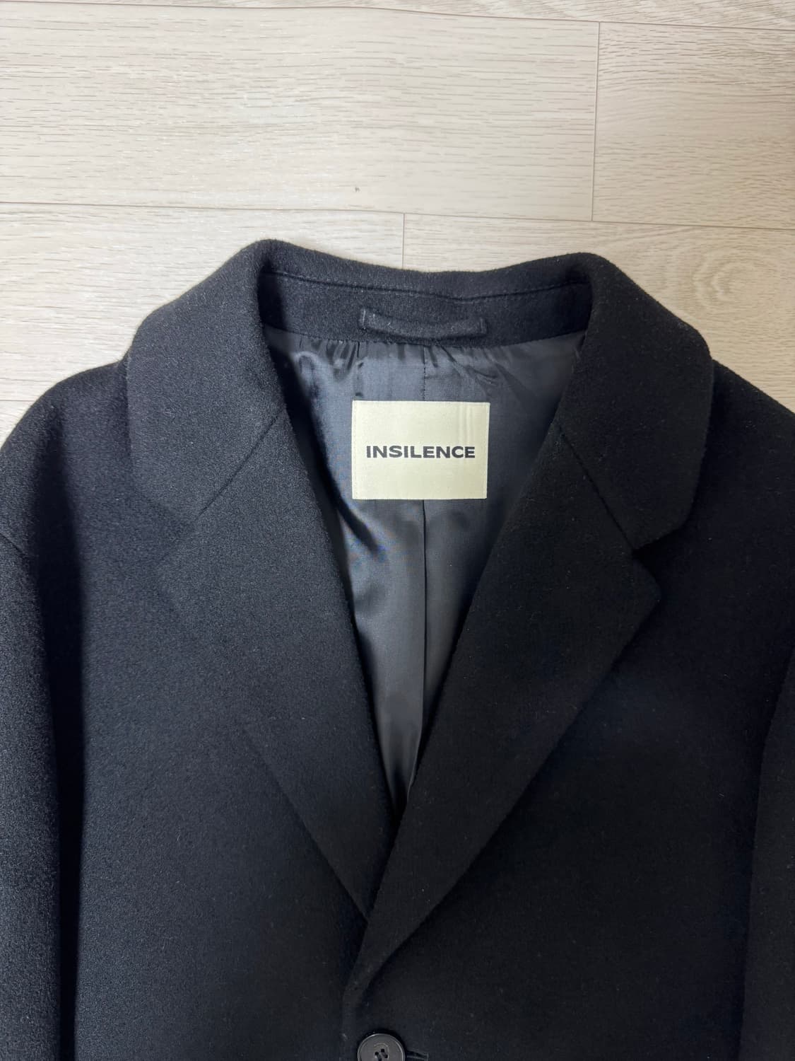 인사일런스 솔리스트 캐시미어 코트 BLACK/S 상품이미지3