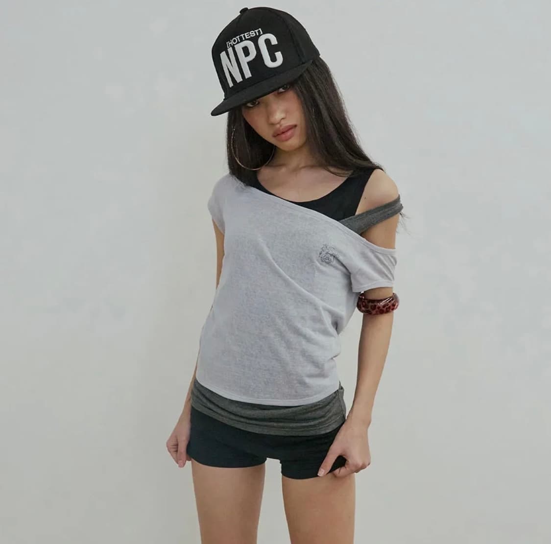 Lazy Sleeveless Layered Tee Pale Gray 상품이미지1