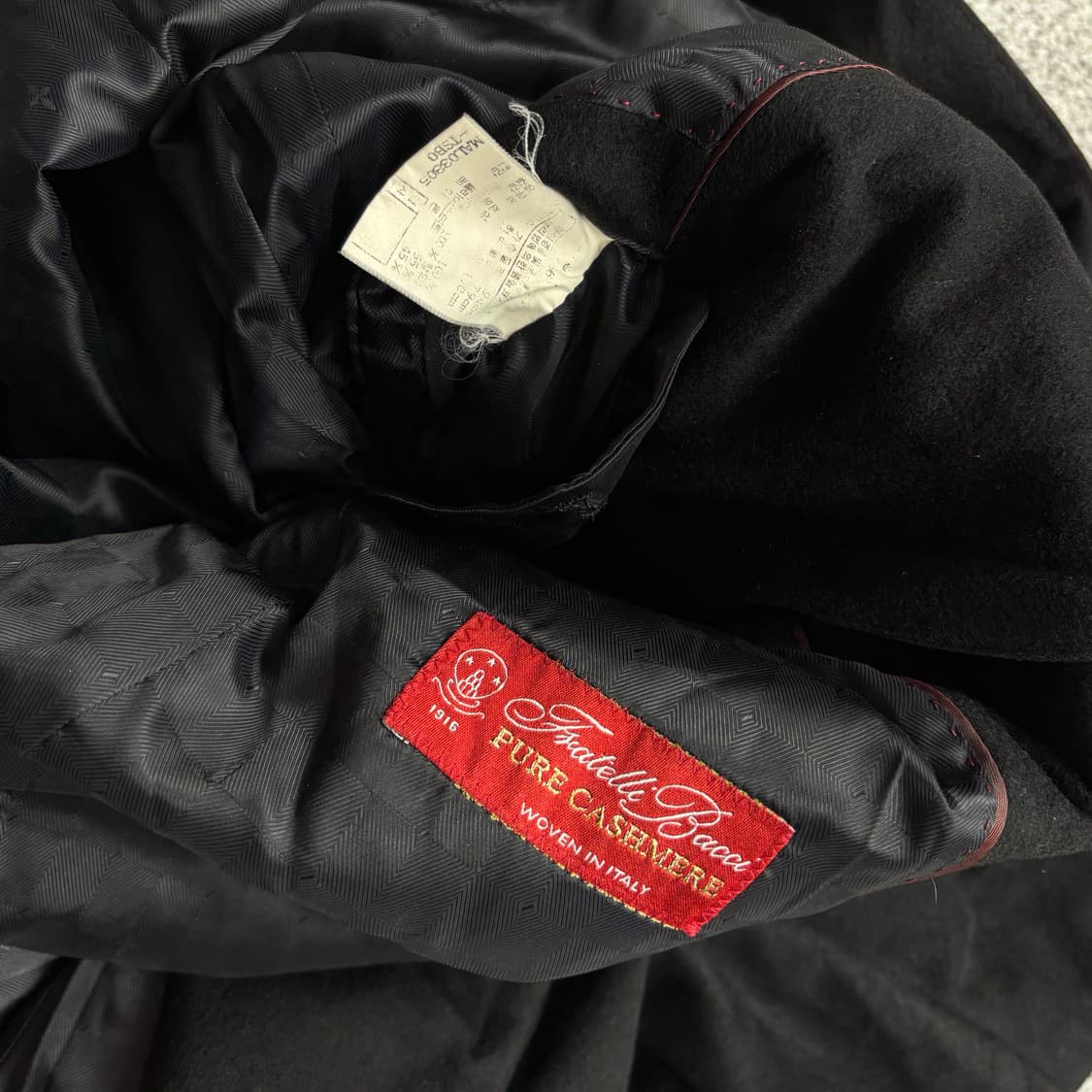 마에스트로 재팬 퓨어 캐시미어 블랙 맥 롱코트 상품이미지4