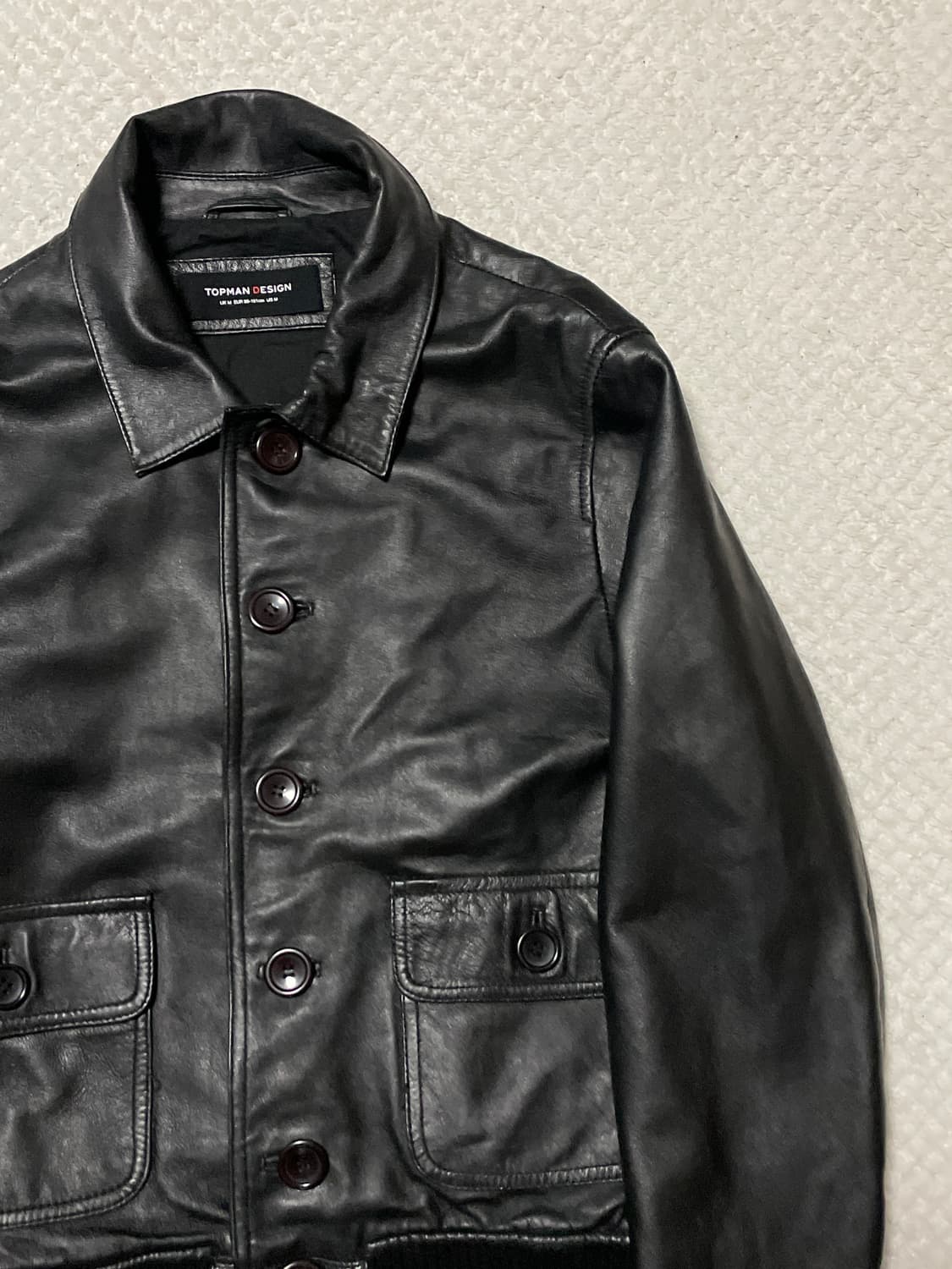 TOPMAN 웨스턴 무드 램스킨 양가죽 G-1 레더 자켓 상품이미지3