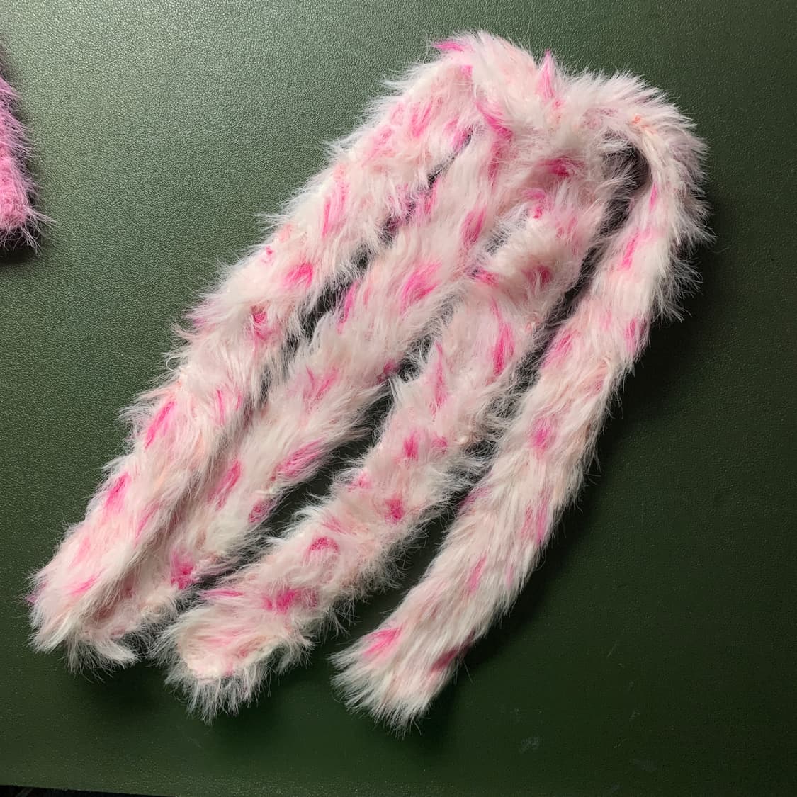 핸드메이드 뜨개질 모자 목도리 세트 복숭아 핑크 상품이미지2