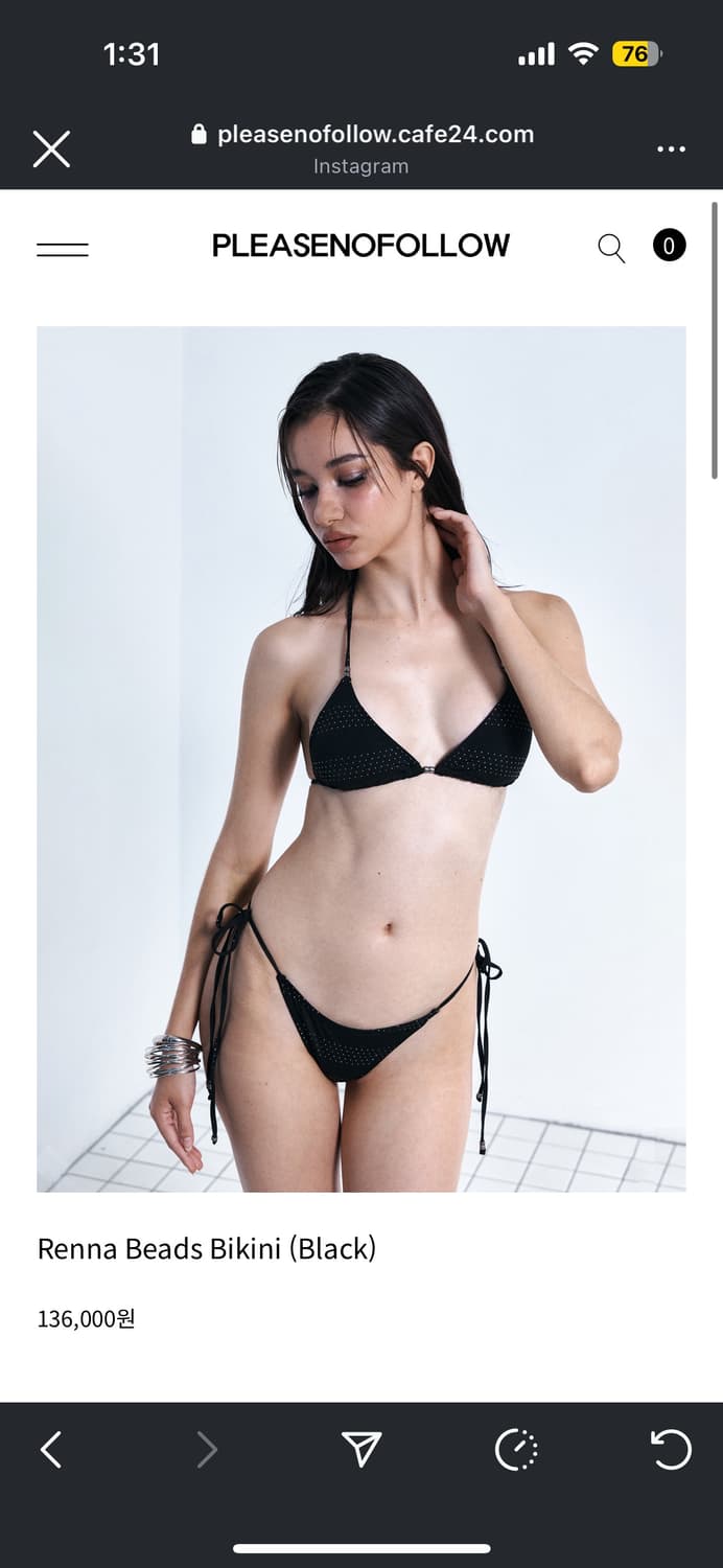 Renna Beads Bikini (Black) 상품이미지1