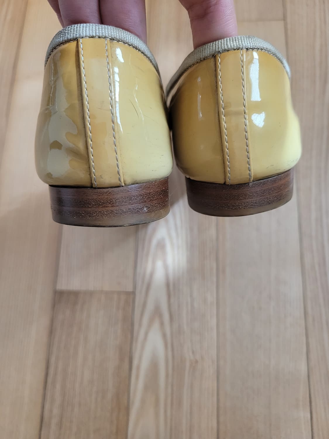 샤넬투톤 페이던트 발레리나 플랫 슈즈 상품이미지4