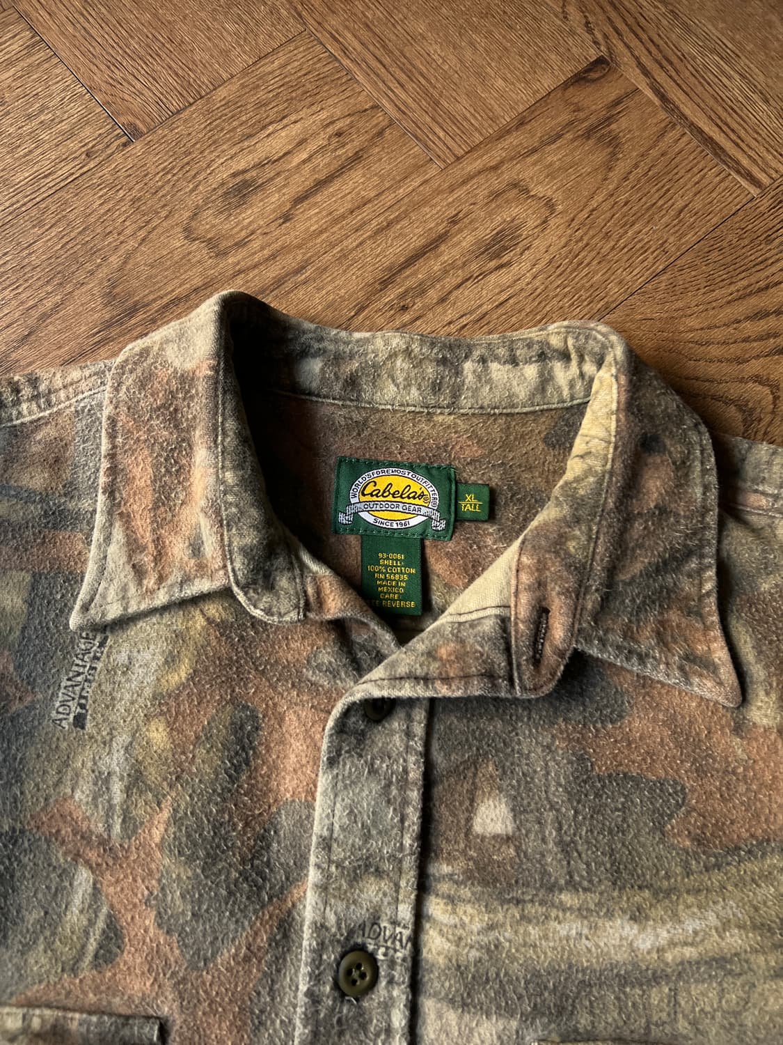 [XL]USA 빈티지 트리 카모 헤비 샤모아 헌팅셔츠 상품이미지2