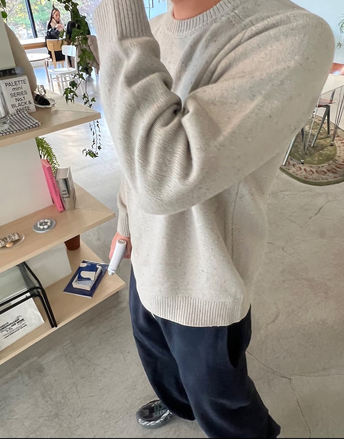 카키스 크루넥 스웨터 24fw L 상품이미지2