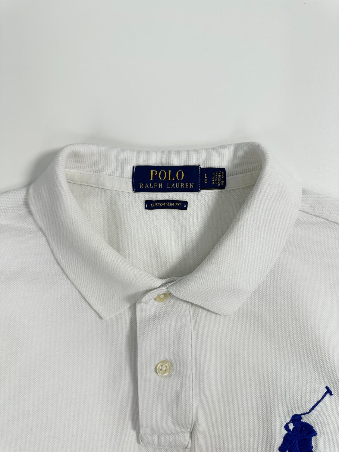 Polo 폴로 랄프로렌 빅포니 블루  화이트 카라티 반팔 L  상품이미지4