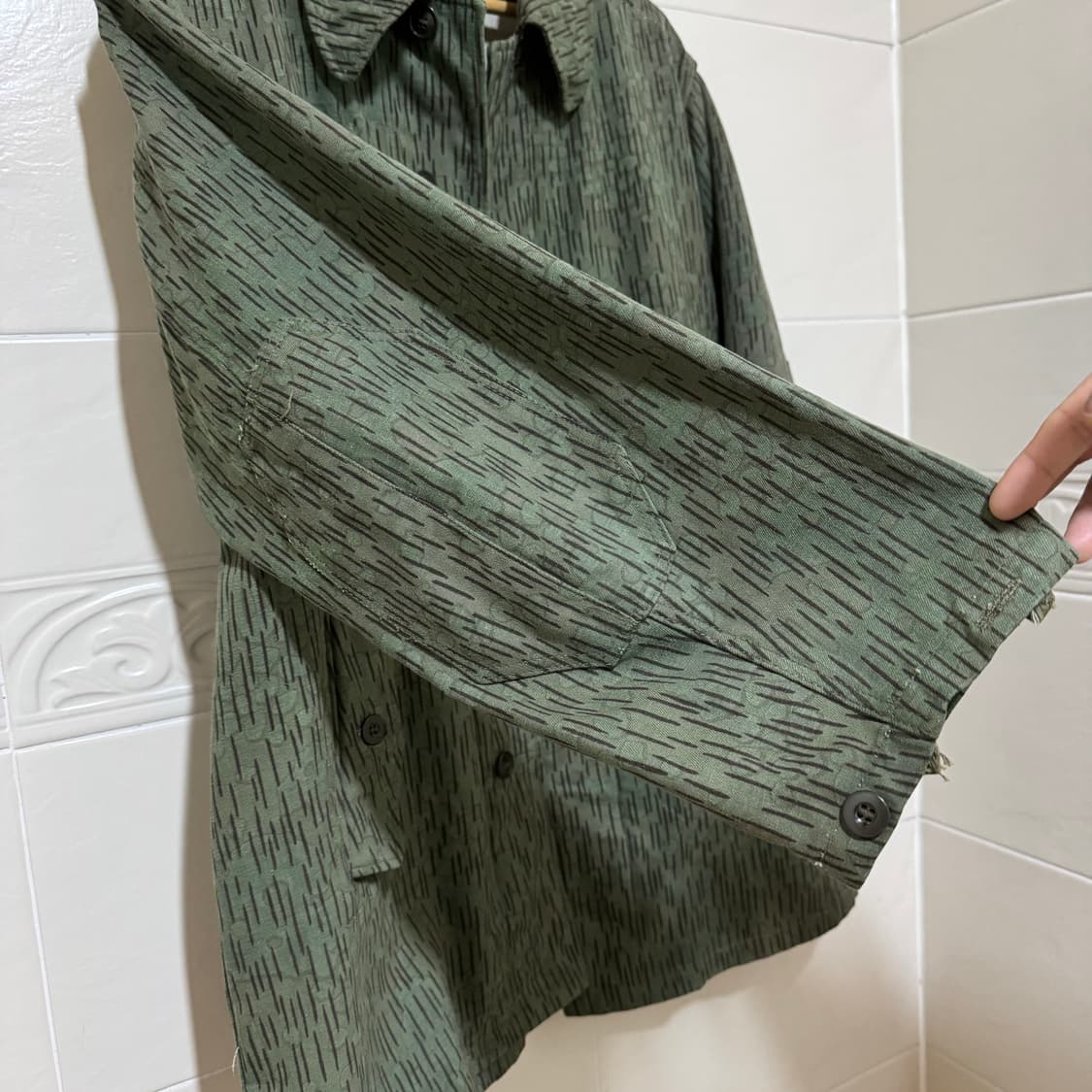 60s 체코군 레인드롭 카모 M-60 필드 자켓 (XL)   상품이미지4