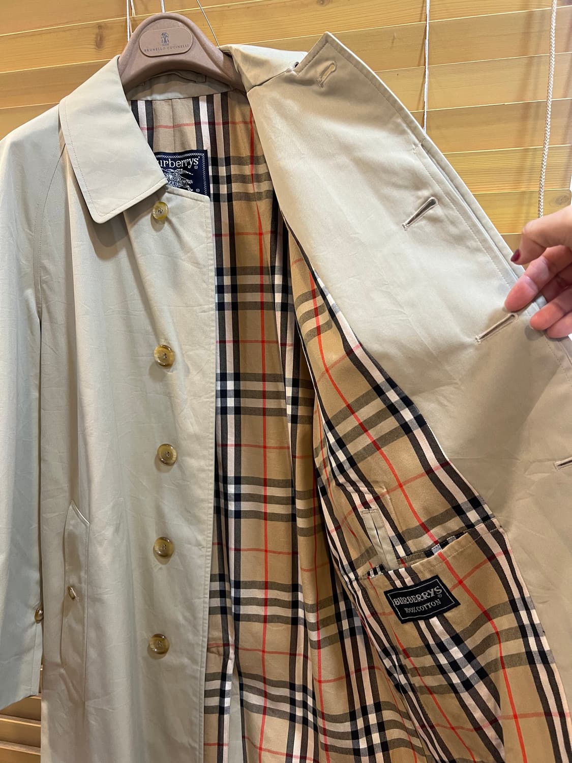 버버리 남성 베이지 개버딘맥코트 간절기트렌치코트 상품이미지6