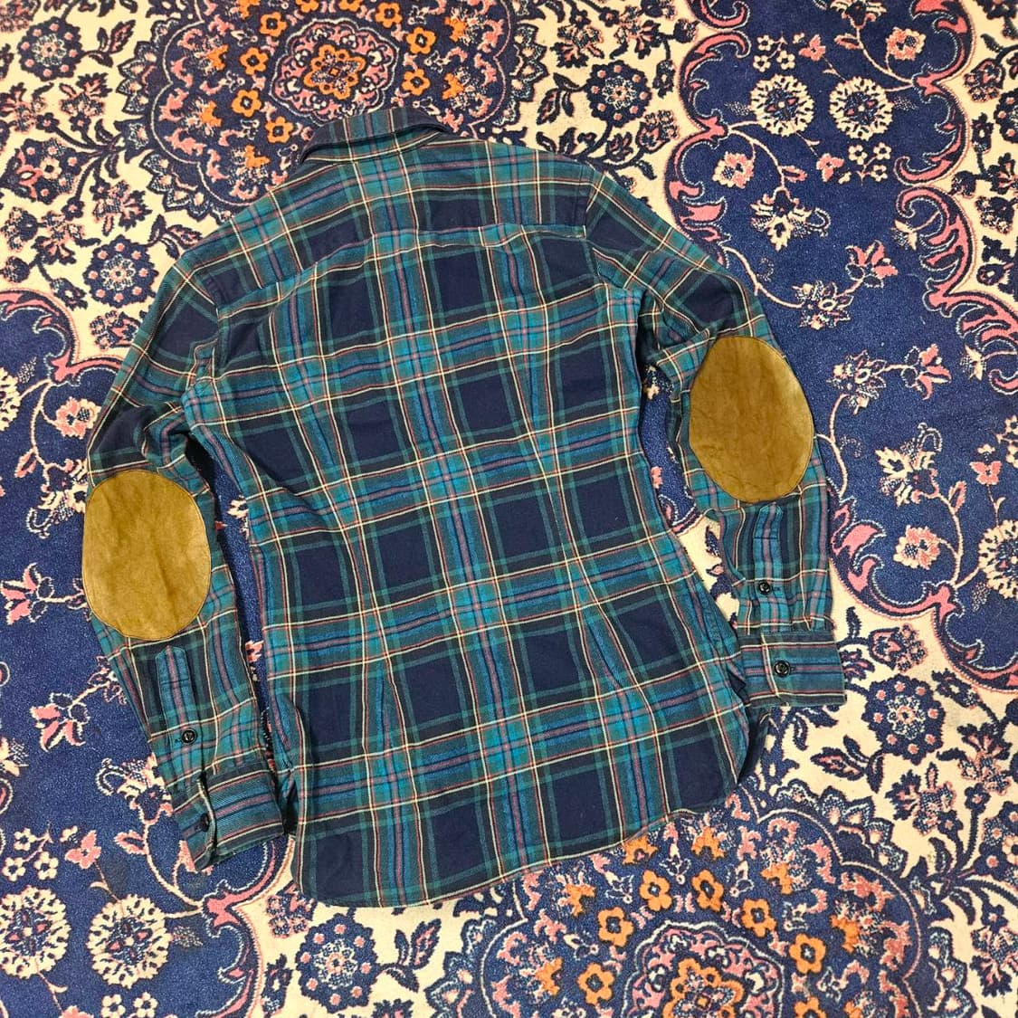 랄프로렌 타탄체크 스웨이드 팔패치 체크 셔츠  상품이미지2