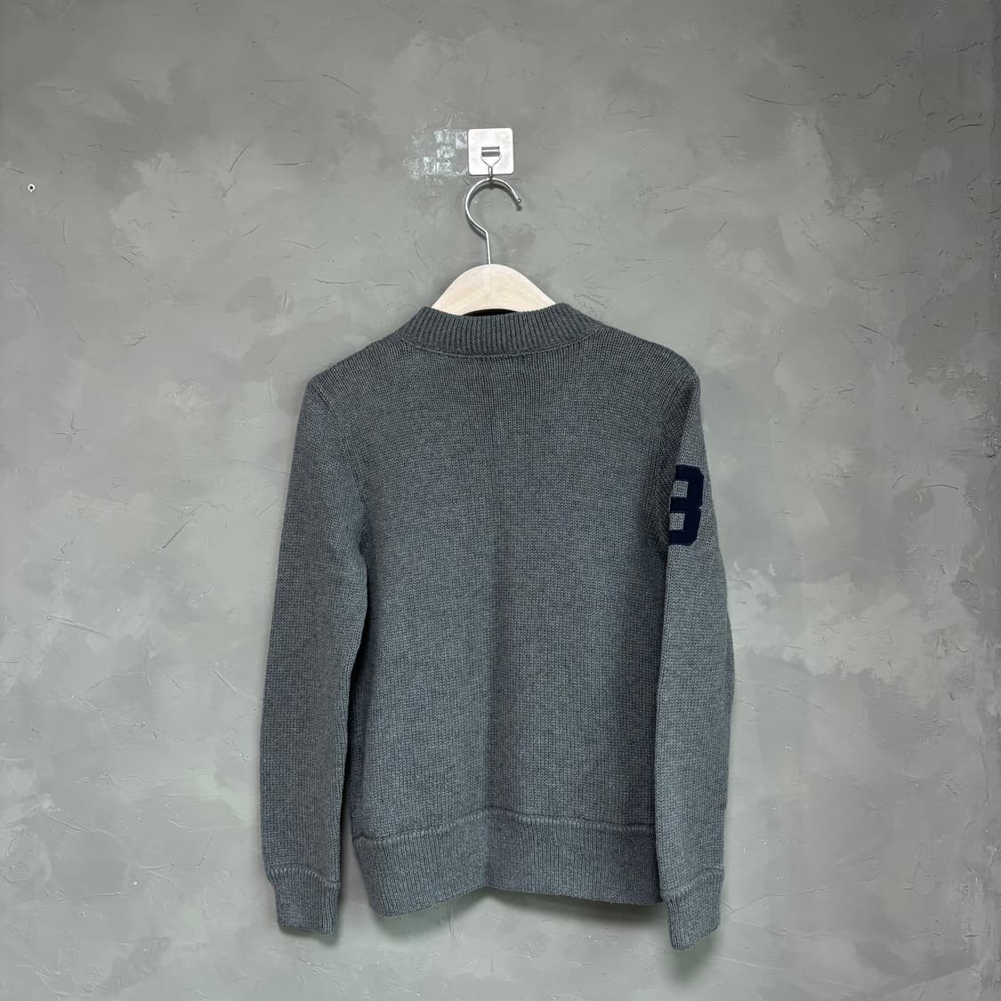 폴로 랄프로렌 빅포니 니트집업 그레이 상품이미지4