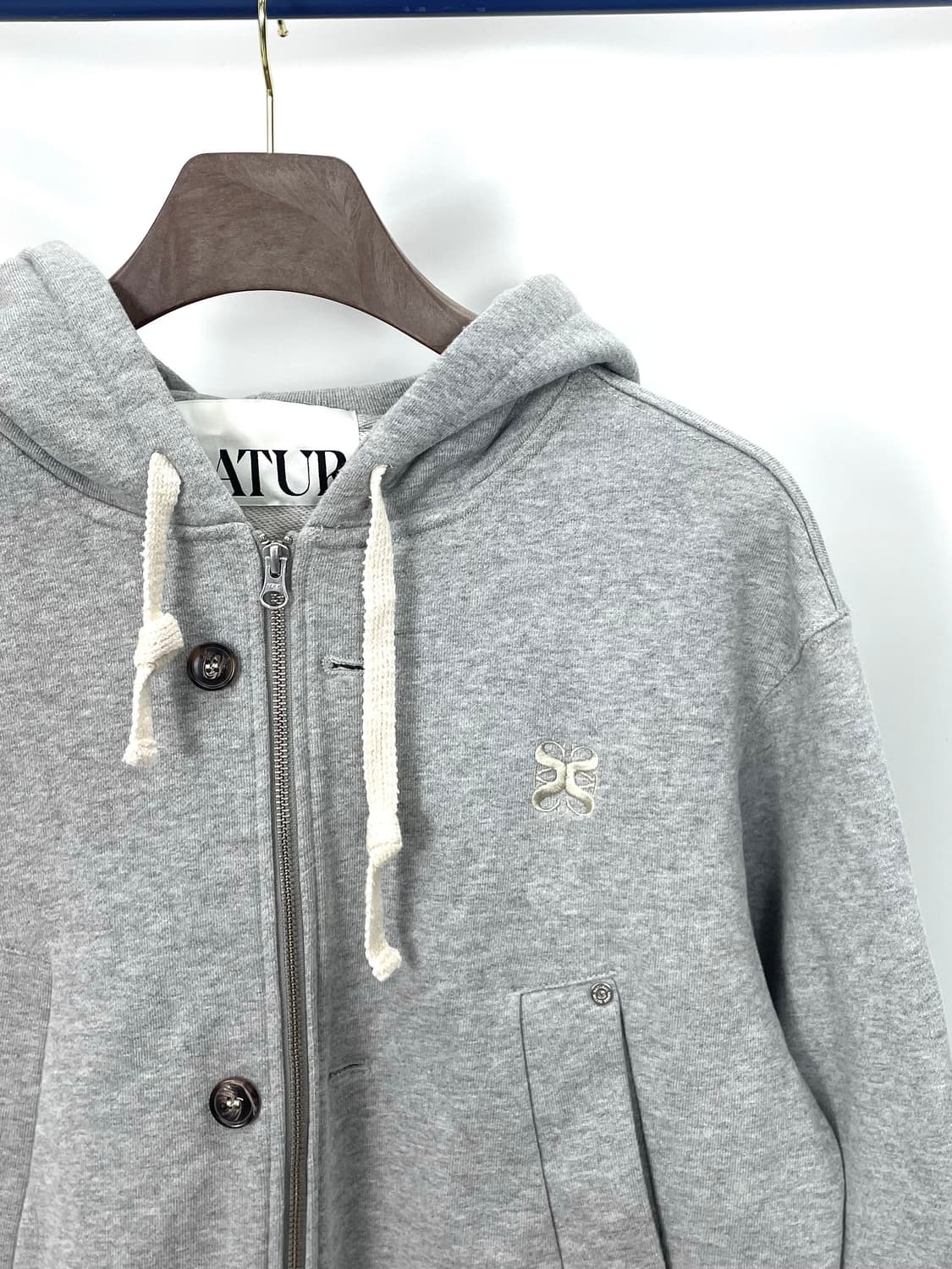 [2XL]세터 그레이 후드집업  상품이미지5