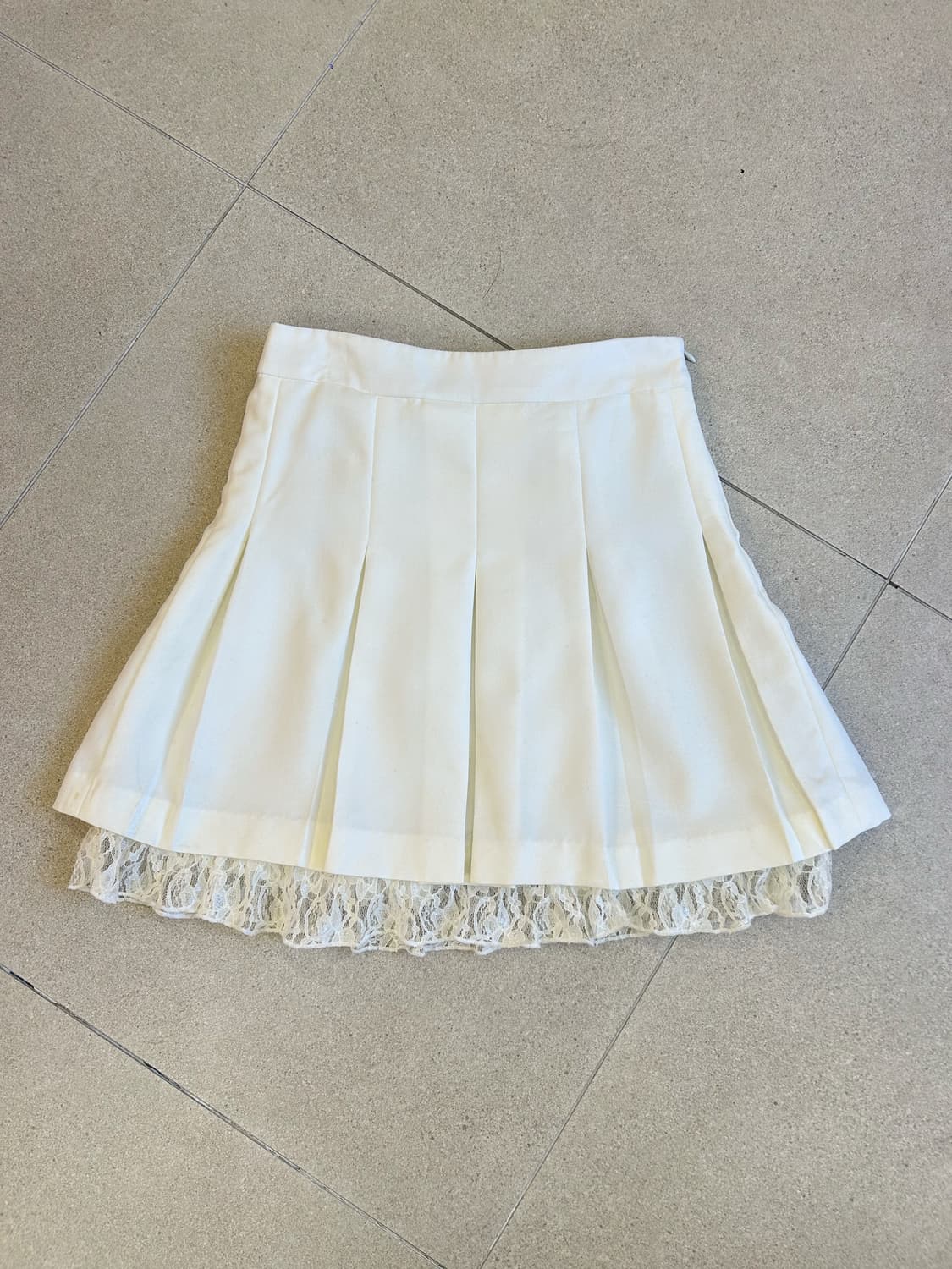 화이트 리본 플리츠 스커트 상품이미지3