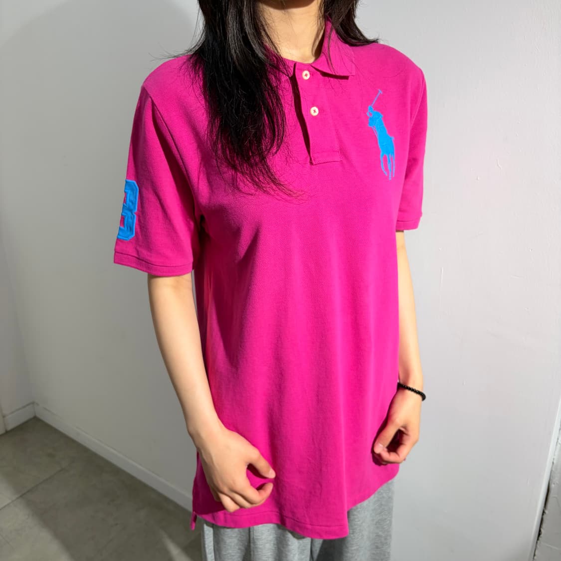  폴로 빅포니 핫핑크 분홍 반팔 티셔츠  상품이미지1