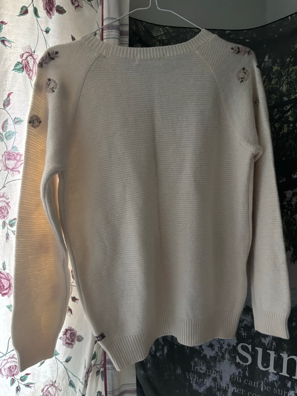 Thursday Island 꽈배기 플라워 니트 아이보리 S 모리걸 상품이미지2