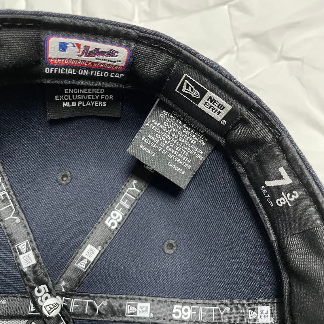 뉴에라 59피프티 MLB 어센틱 뉴욕 양키스 게임 네이비 738 상품이미지5