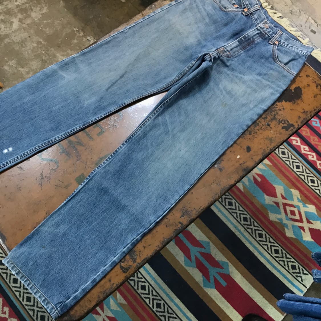 리바이스 505 다크 블루 데님 팬츠 청바지 허리 29 사이즈 상품이미지5