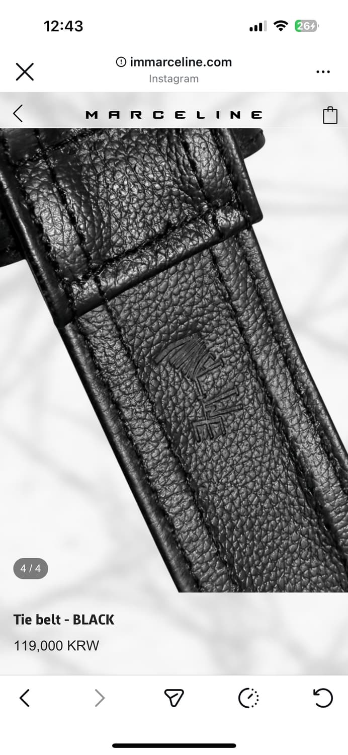 MARCELINE Tie Belt Black 상품이미지6