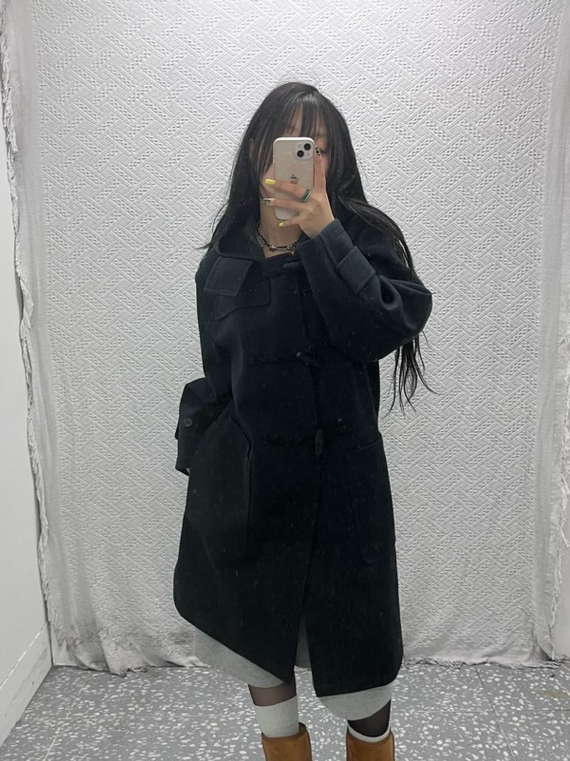 유니클로 베이직 모던시크 떡볶이 더플 코트 S C07480 상품이미지1