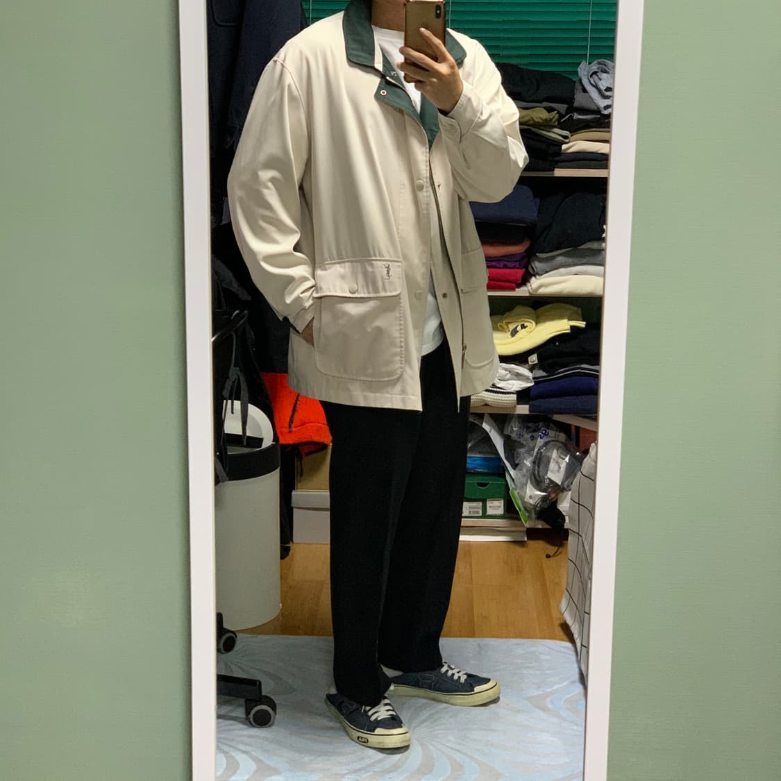 입생로랑 양면 블루종 자켓 상품이미지4