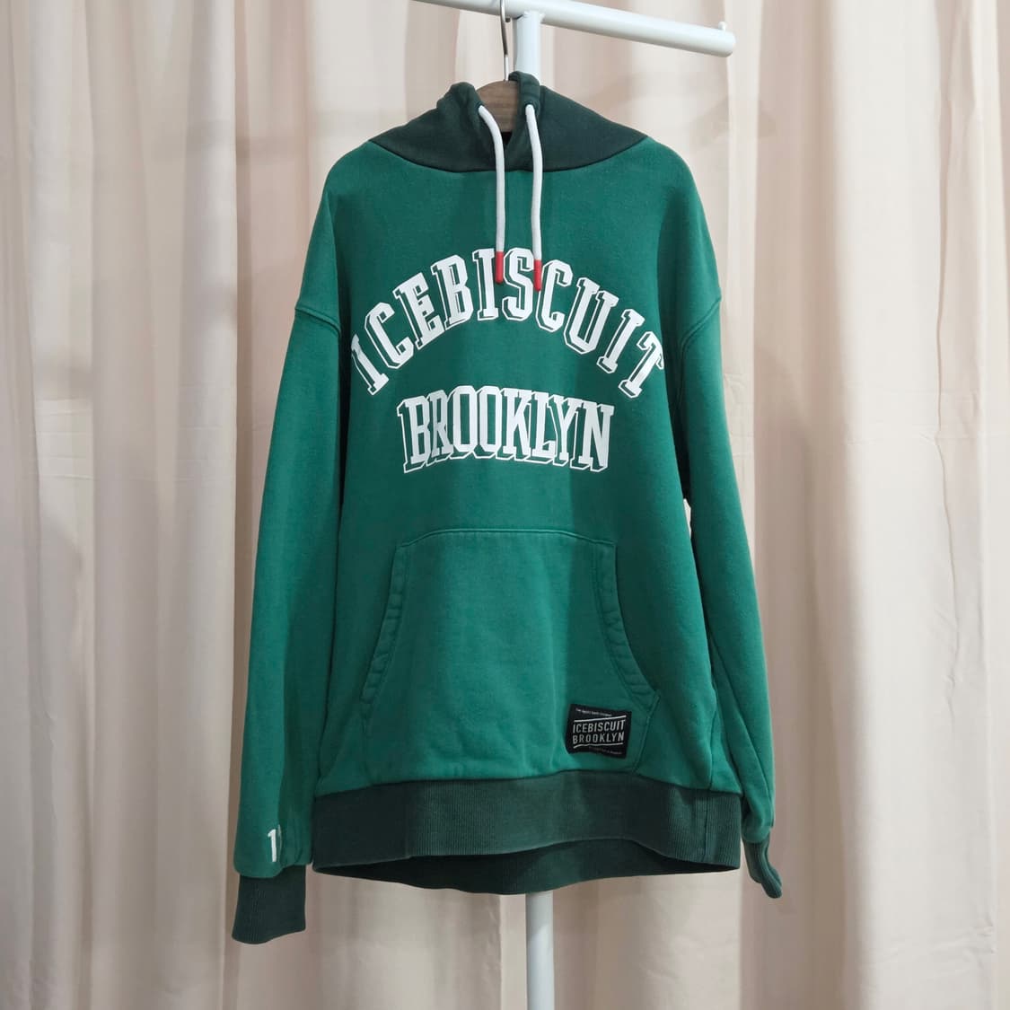 아이스비스킷 키즈 프린팅 후드티 그린 145 상품이미지1