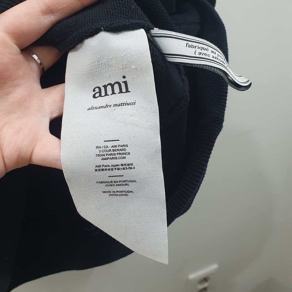 추XL-2XL 아미 남성 블랙 빅로고 면 데일리 후드티셔츠 상품이미지6